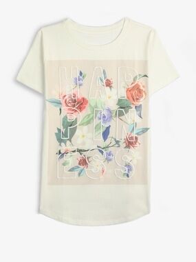 Maurices Cream Floral Graphic Tee